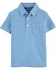 Carter's Tricou tip polo cu dungi albastre foto