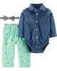 Carter's Set 3 piese Pantaloni, body tip camasa si papion foto