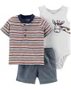 Carter's Set 3 piese Pantaloni scurti, tricou & body Girafa foto