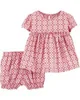 Carter's Set 2 piese Pantaloni scurti si top roz foto