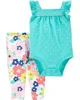 Carter's Set 2 piese Pantaloni si body Floricele foto