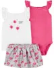 Carter's Set 3 piese Flamingo - body, top si fustita foto