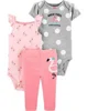 Carter's Set 3 piese Flamingo - 2 body si pantaloni foto