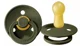 Suzeta rotunda BIBS Hunter Green din latex (6-18 luni) foto
