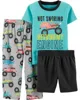 Carter's Set 3 piese Pijama Masina - Tricou, pantaloni lungi si scurti foto
