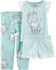 Carter's Set 3 piese Pijama Iepuras - Tricou, pantaloni scurti si lungi foto
