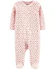 Carter's Pijama bebelus Roz cu inchidere laterala foto