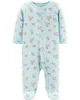 Carter's Pijama bebelus cu fermoar si flori foto