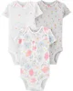 Carter's Set 3 piese body Flori 100% Bumbac Organic foto