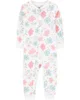 Carter's Pijama alba cu flori 100% Bumbac Organic foto