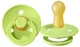 Suzeta rotunda BIBS Lime din latex (0-6 luni) foto