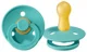 Suzeta rotunda BIBS Turquoise din latex (0-6 luni) foto
