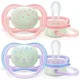 Suzete ortodontice de noapte Philips AVENT Ultra AIR Girl (0-6 luni), 2 buc. foto
