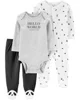 Carter's Set 3 piese Panda - pijama, body si pantaloni foto