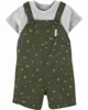 Carter's Set 2 piese Banana - tricou si salopeta scurta foto
