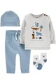 Carter's Set 4 piese bebelus Animale - pantaloni, bluza, caciulita si sosete foto