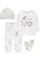 Carter's Set 4 piese bebelus Prajitura - pantaloni, bluza, caciulita si sosete foto