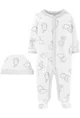 Carter's Set 2 piese Pijama si caciulita Nori foto