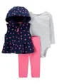 Carter's Set 3 piese Inimioare - pantaloni, body si vesta foto