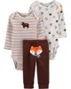 Carter's Set 3 piese Vulpe - 2 body si pantaloni foto