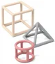 Set jucarii pentru dentitie educative din silicon BabyOno Geometric foto