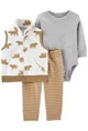 Carter's Set 3 piese Urs - vesta, pantaloni si body foto
