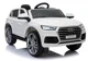 Masina electrica LEANTOYS Audi Q5 culoare alba, cu 2 motoare foto