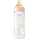 Biberon din plastic Chicco Original Touch Girl cu tetina din latex (4+ luni), 330 ml foto