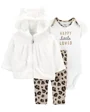 Carter's Set 3 piese Animal Print - hanorac, pantaloni si body foto