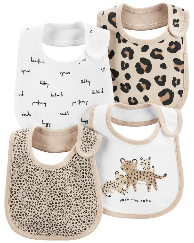 Carter's Set 4 bavete bebelus Animal Print foto