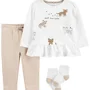 Carter's Set 3 piese Top, pantaloni si sosete foto