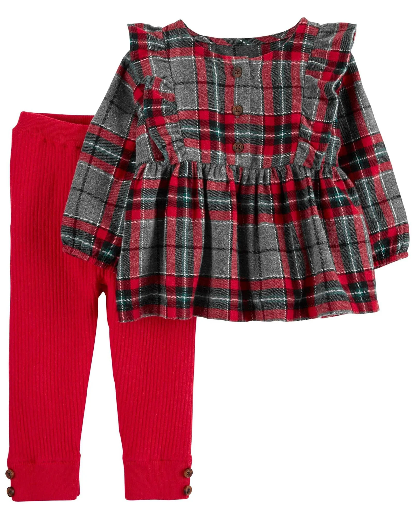 Carter's Set 2 piese Pantaloni si top cadrilat foto