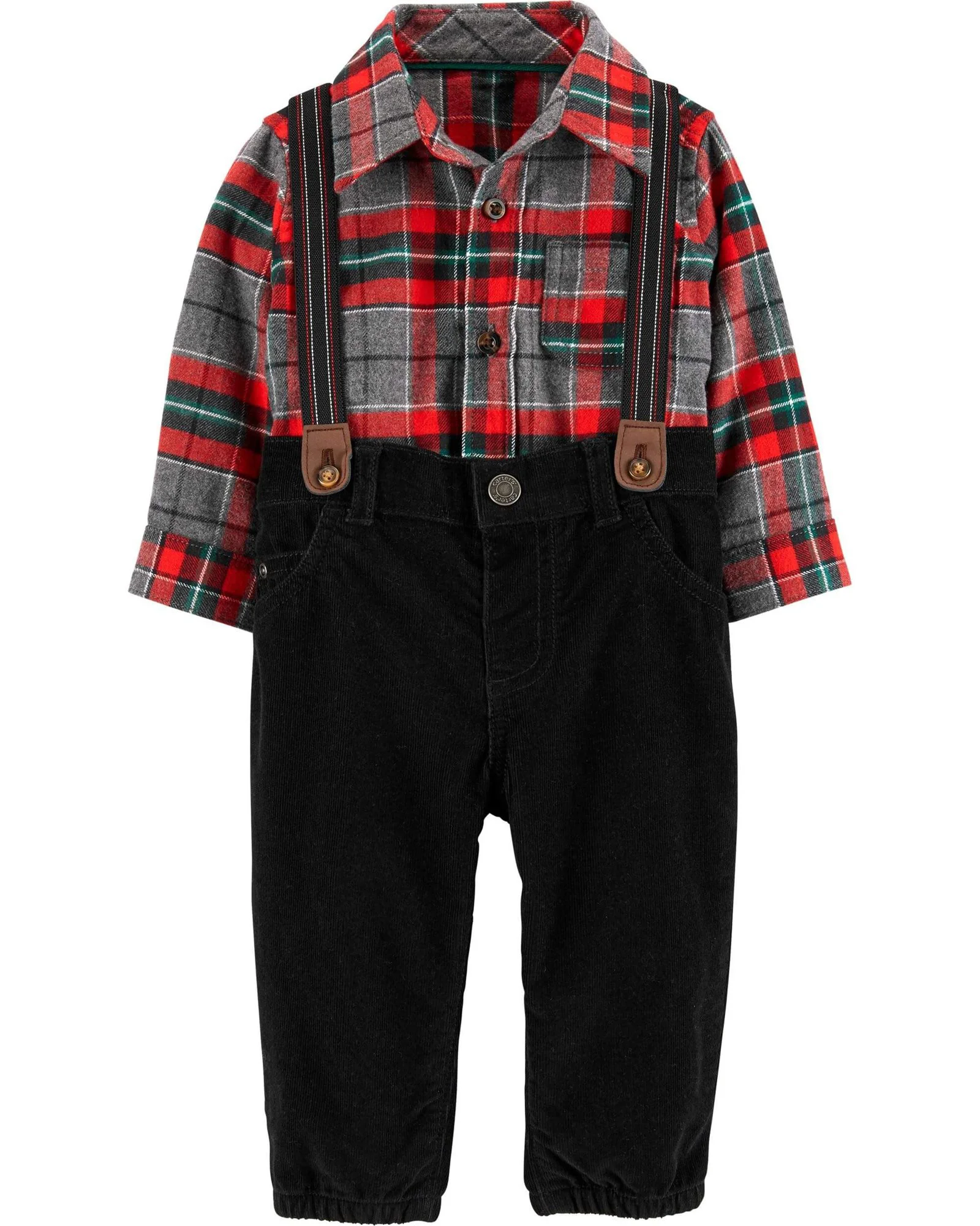 Carter's Set 3 piese Body tip camasa, pantaloni si bretele foto