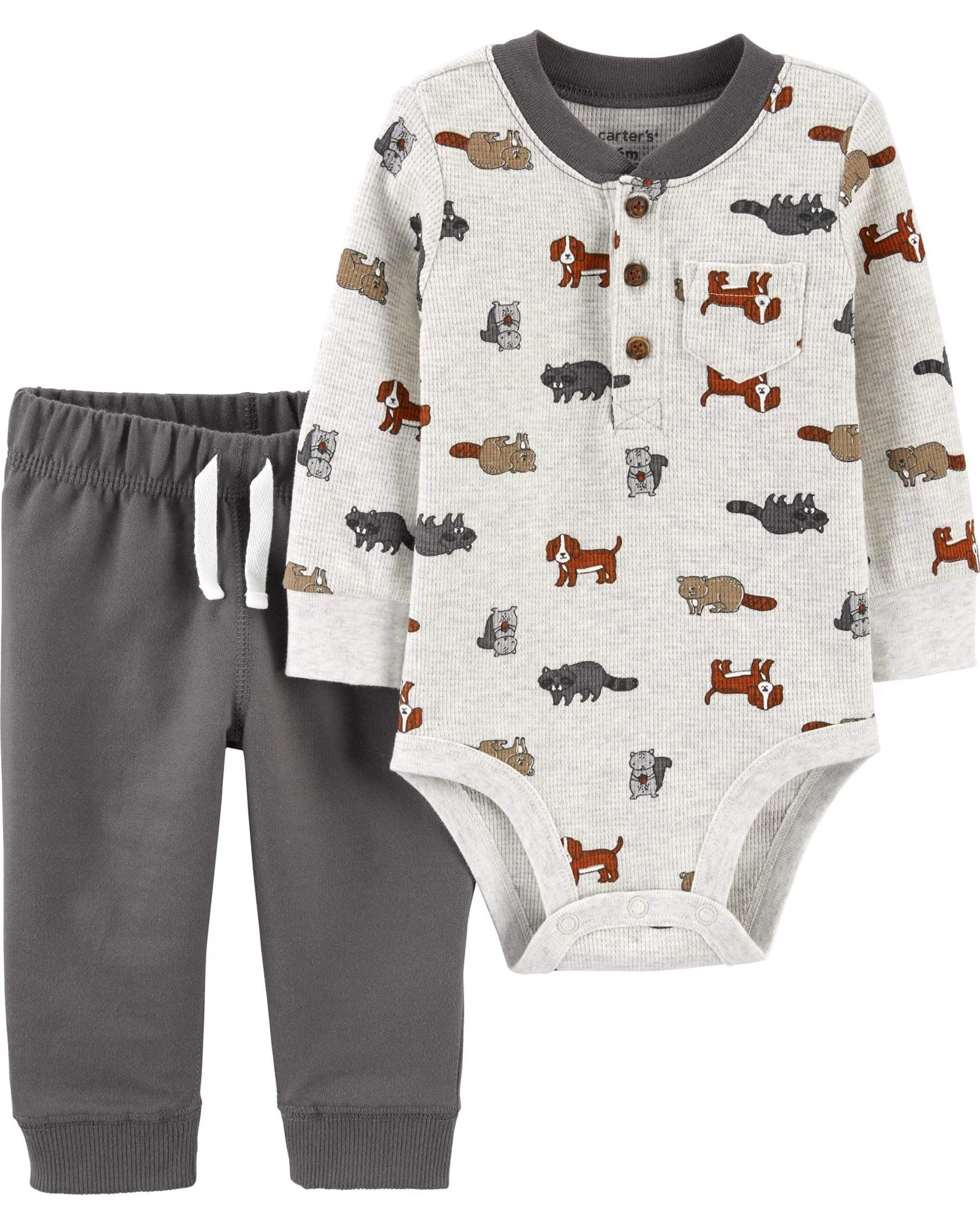 Carter's Set 2 piese Pantaloni si body Castor foto