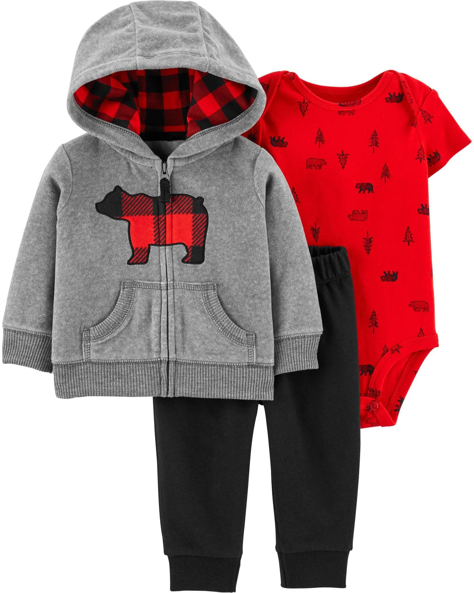 Carter's Set 3 piese Hanorac cu Urs, pantaloni si body foto