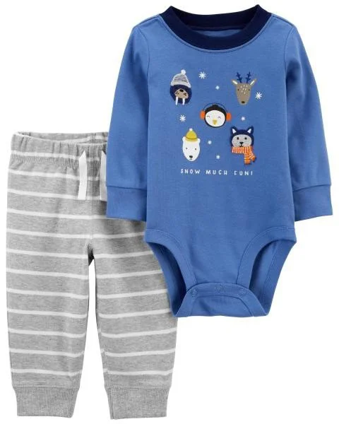 Carter's Set 2 piese Pantaloni si body Animale foto