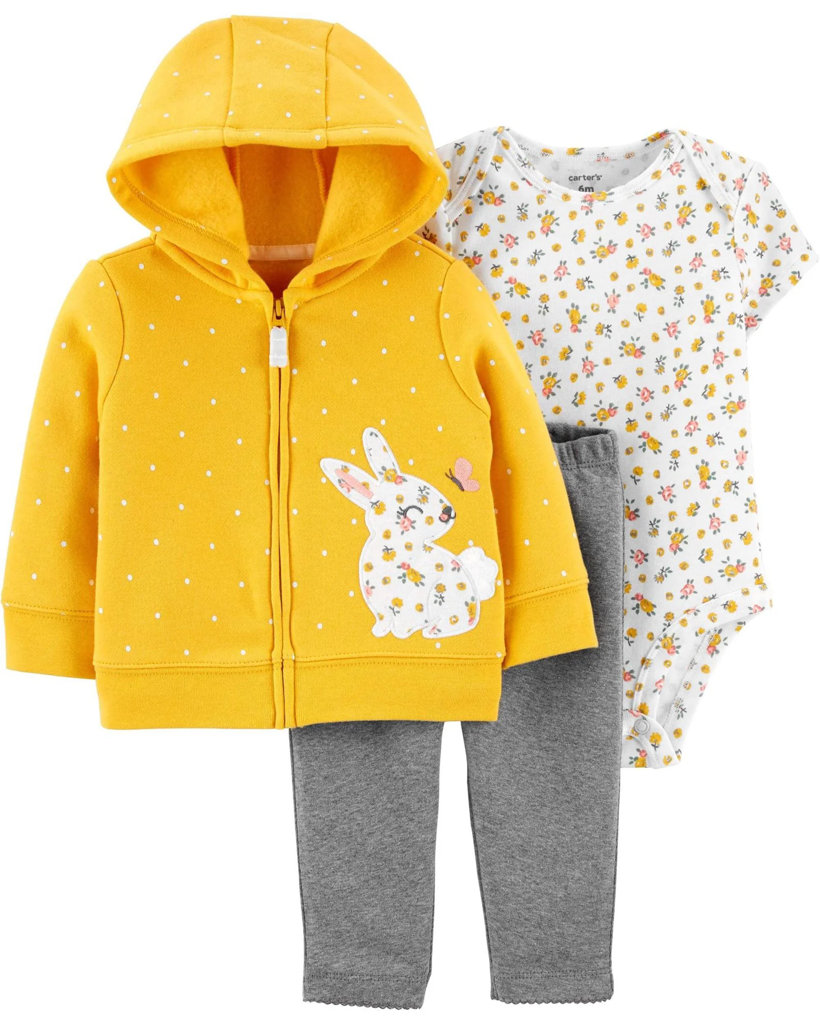 Carter's Set 3 piese Hanorac cu Iepuras, pantaloni si body foto