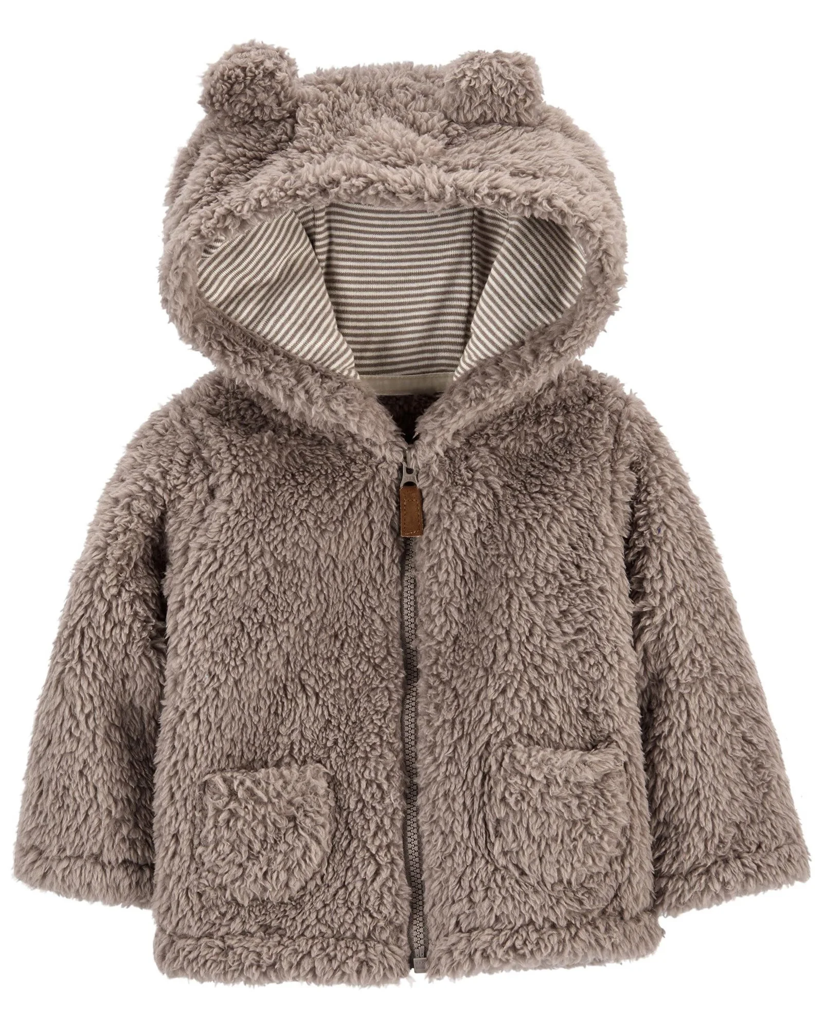 image for Carter's Cardigan din blanita cu gluga Maro foto
