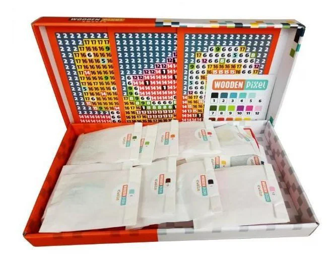 Mozaica din lemn Cubika Wooden pixels 6 "Sweets", 400 piese foto