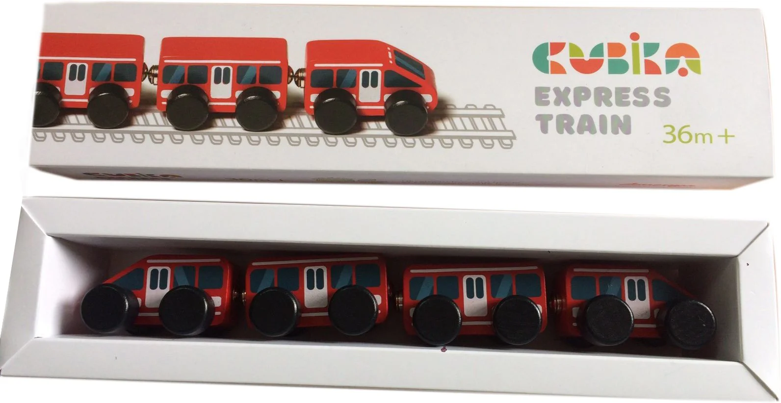 Constructor din lemn Cubika Express Train foto