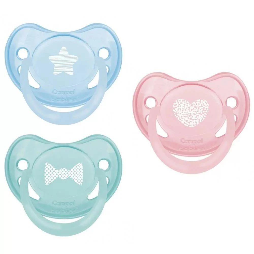 Suzeta rotunda din latex Canpol "Pastelove" (0-6 luni) foto