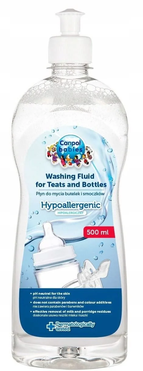 Solutie pentru spalarea biberoanelor si veselei Canpol, 500 ml foto