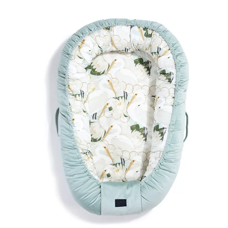 Babynest La Millou Velvet Collection - Heron In Cream Lotus- Smoke Mint foto