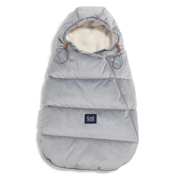 Husa De Iarna Pentru Carucior La Millou - Baby - Velvet Collection - Dark Grey