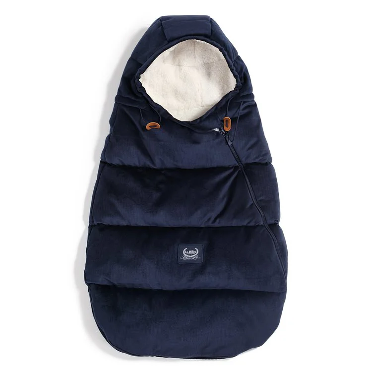 Husa De Iarna Pentru Carucior La Millou - Baby - Velvet Collection - Royal Navy