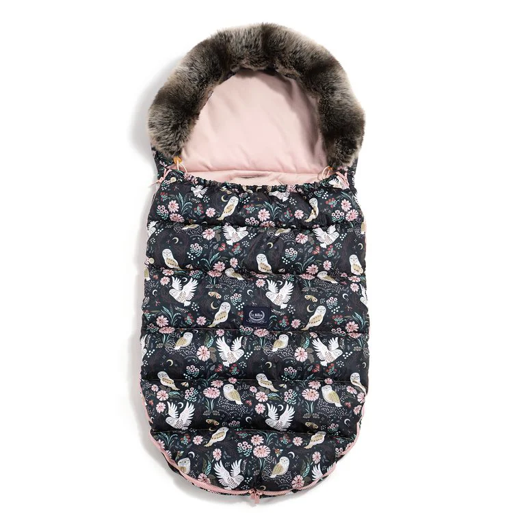 Husa de iarna pentru carucior La Millou - Uni - Magic Owl & Smoke Rose