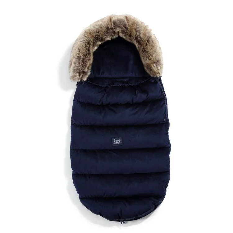 Husa de iarna pentru carucior La Millou - Uni - Velvet Collection - Royal Navy