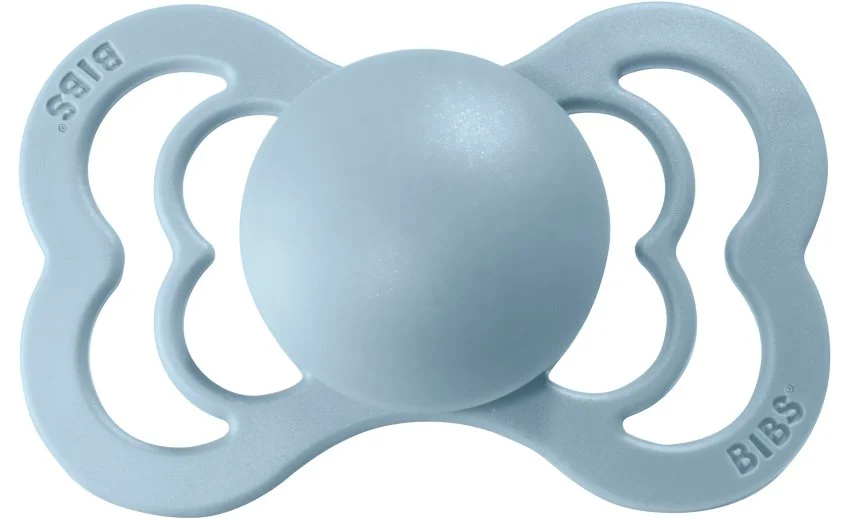 Suzeta ortodontica BIBS Supreme Baby Blue din latex (0-6 luni) foto