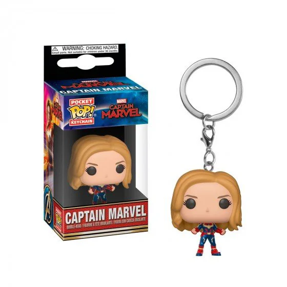 Игровая фигурка на клипсе Капитан Марвел Funko Pop серии Капитан Марвел, 3.8 см