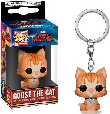 Figurina breloc Goose the Cat Funko Pop seria Captain Marvel, 3.8 cm foto